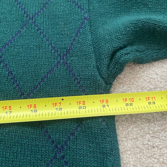 Vintage Harbour Classics Embroidered Cottagecore Hunter Green Sweater Golf Med - Picture 6 of 12